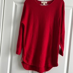 Red Michael Kors sweater tunic
